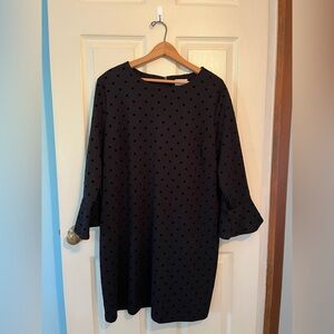 Old Navy Black Polka Dot Long Sleeve Dress